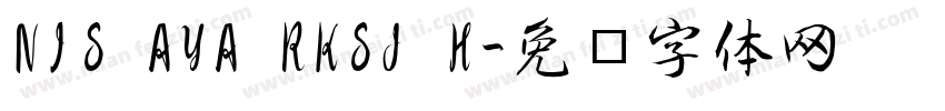 NIS AYA RKSJ H字体转换